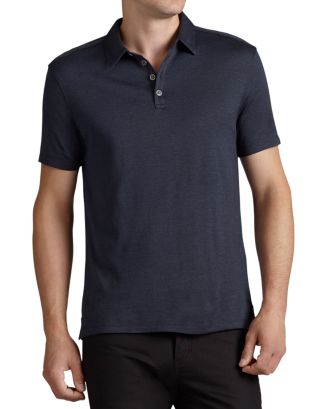 John Varvatos Collection Silk & Cotton Slim Fit Polo Shirt | Bloomingdale's