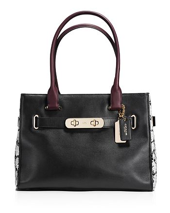 COACH Swagger Carryall in Colorblock Exotic Embossed Leather ...