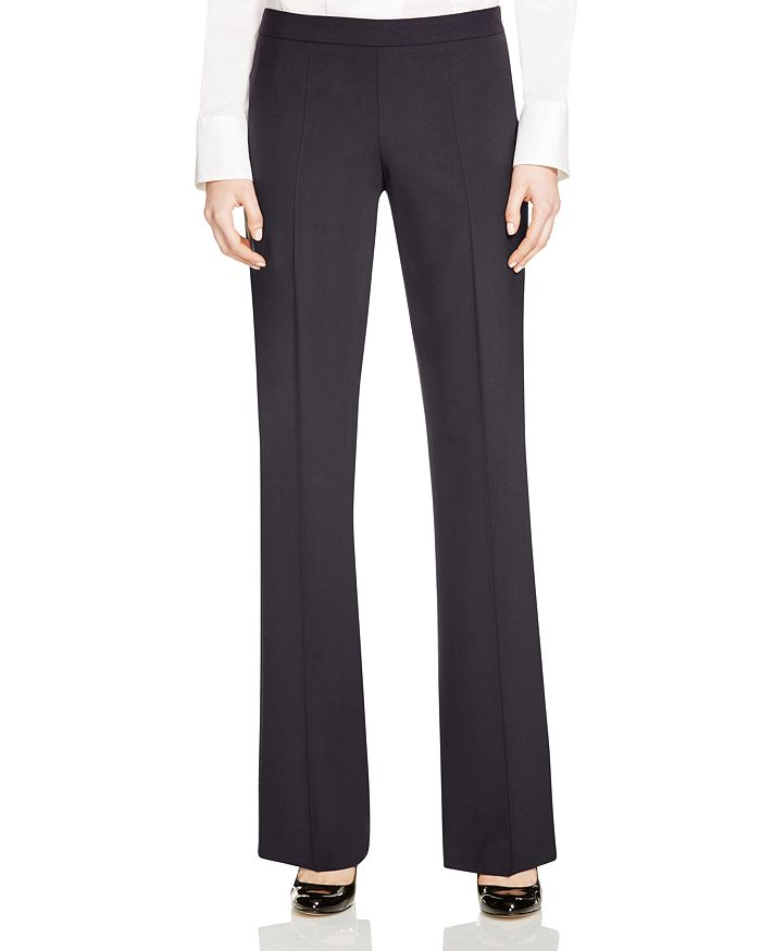 Hugo Boss Tulea Side Zip Tropical Stretch Wool Trousers In Open Blue
