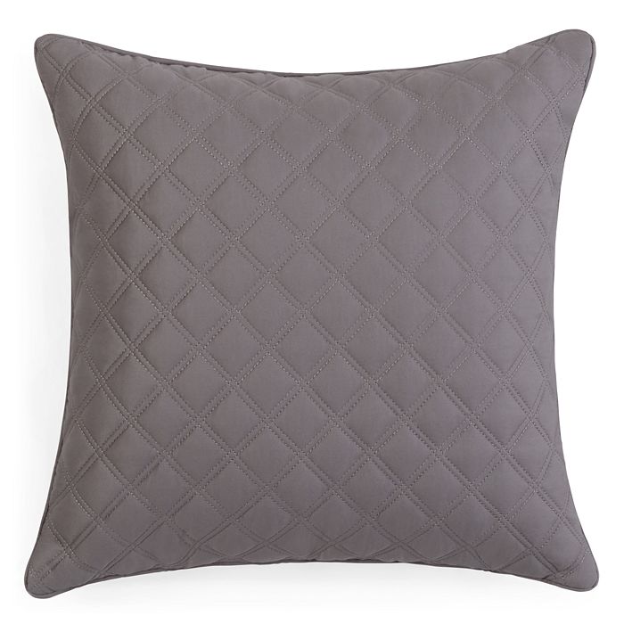 Hudson Park Collection Hudson Park Double Diamond Decorative Pillow, 16 X 16 - 100% Exclusive In Charcoal