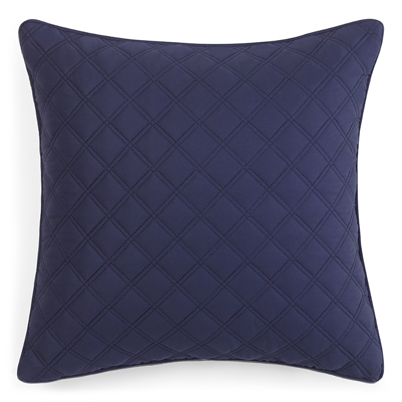 Hudson Park Collection Hudson Park Double Diamond Decorative Pillow, 16 X 16 - Exclusive In Marine Navy
