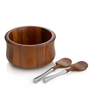 Nambe Nara Salad Bowl & Servers