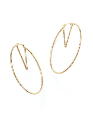 Bloomingdale's Fine Collection - 14K Yellow Gold V-Hoop Earrings