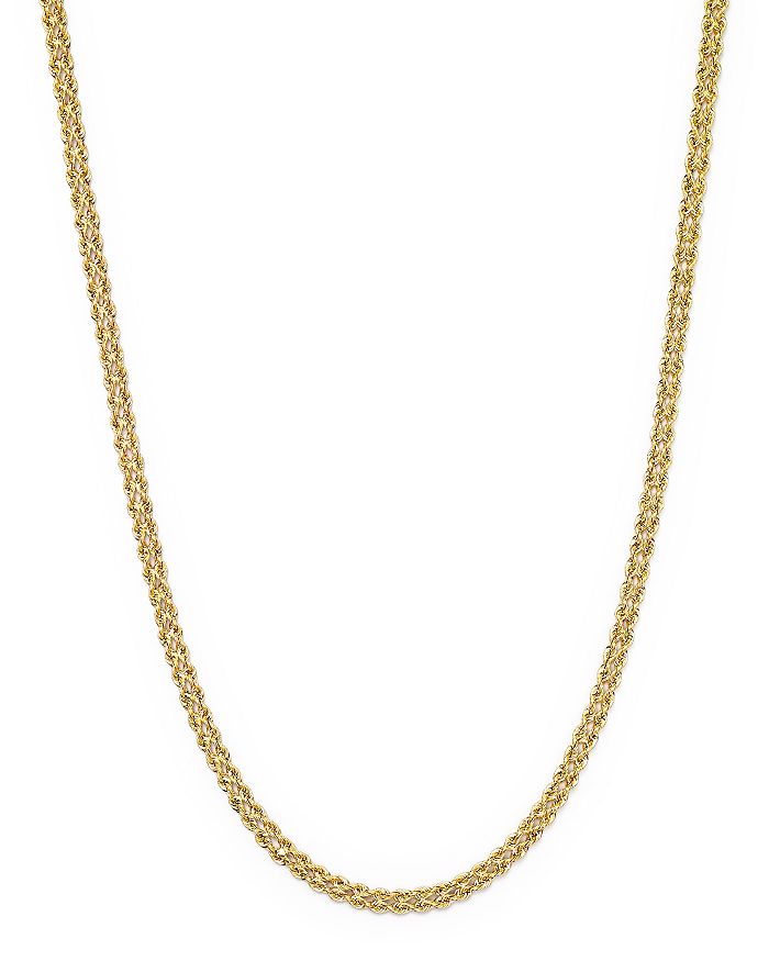 Bloomingdale's 14k Yellow Gold Double Row Light Rope Necklace, 18 - 100% Exclusive