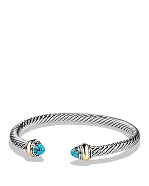 Photos - Bracelet David Yurman Cable Classic  with Turquoise and 14K Gold, 5mm B1238 