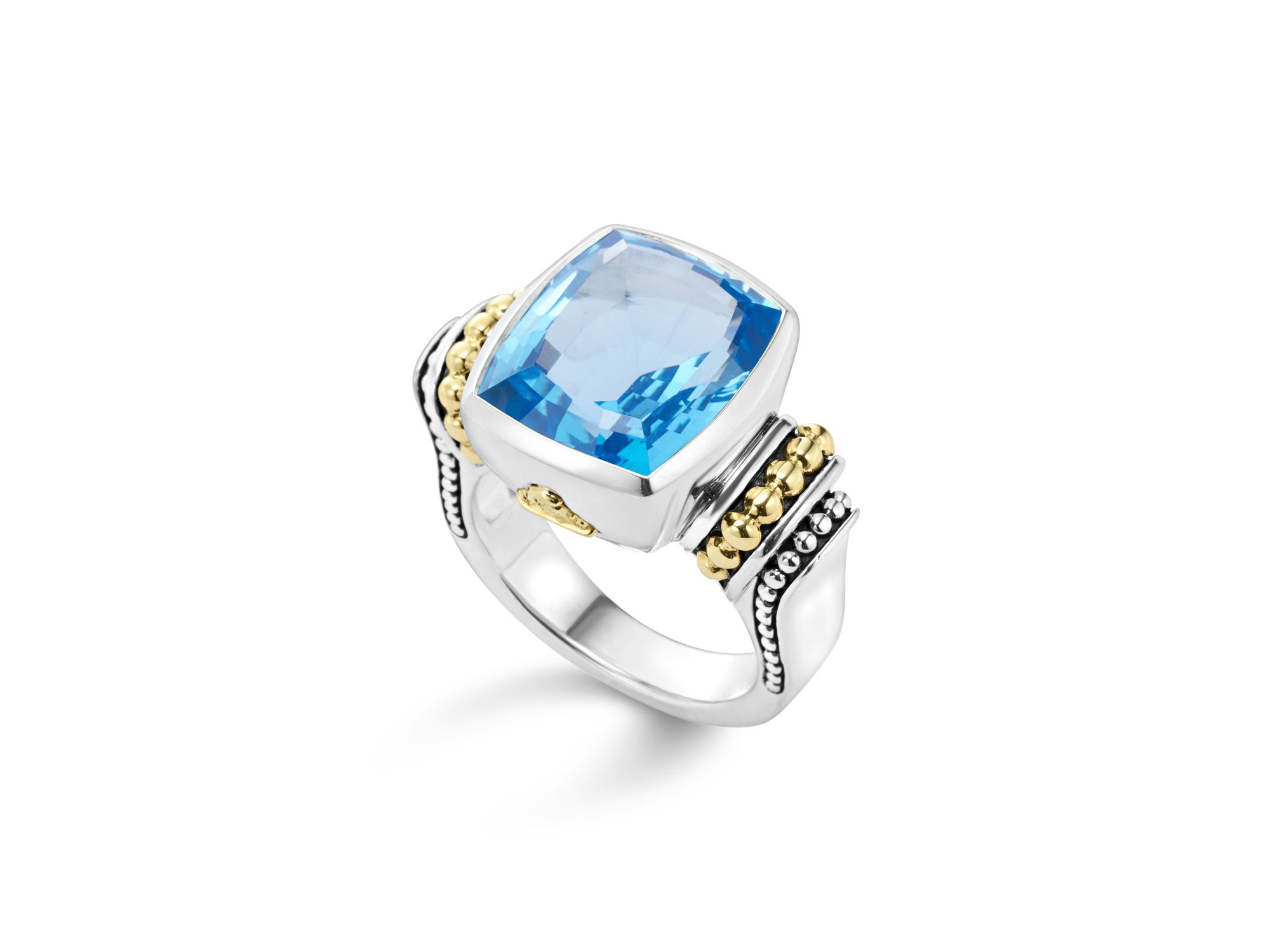 18K Gold and Sterling Silver Rittenhouse Medium Rings with Gemstone — Image 9