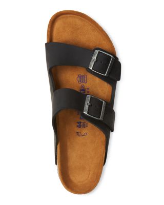 Men's Arizona Slide Sandals in Black/Dark Sand