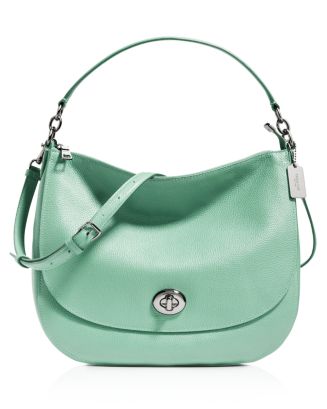 COACH Turnlock Hobo in Pebble Leather Bloomingdale s