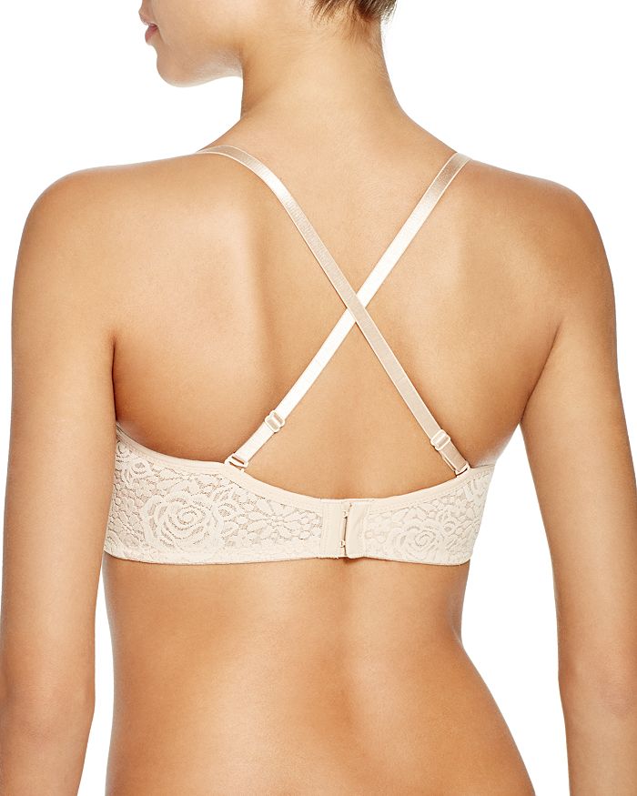 Shop Wacoal Halo Strapless Lace Bra In Sand