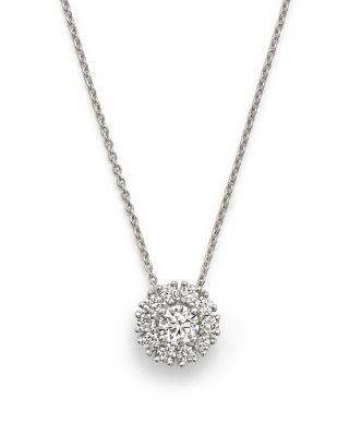 Roberto Coin 18K White Gold Cluster Pendant Necklace with Diamonds