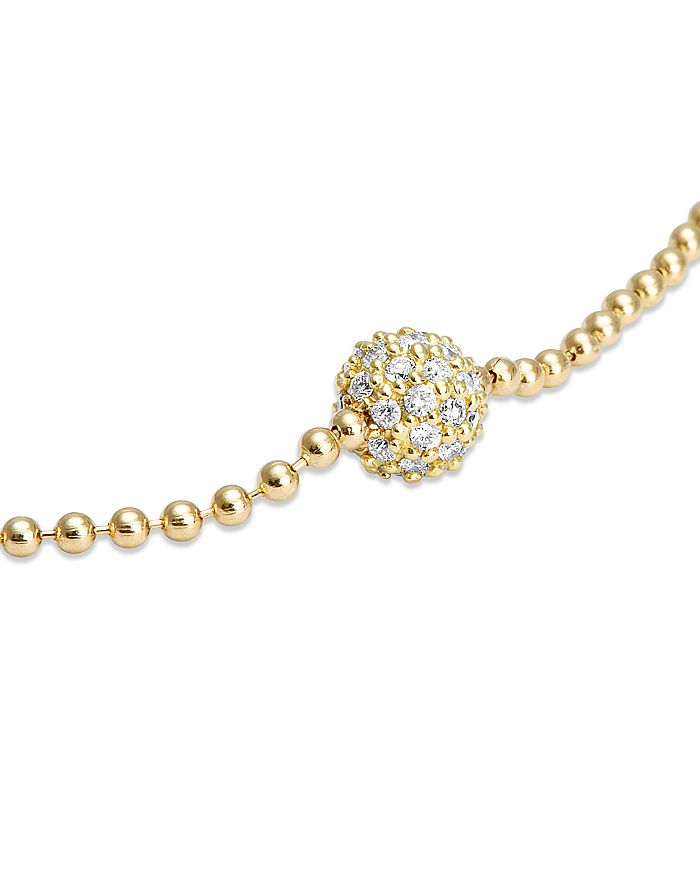 Shop Lagos 18k Gold And Diamond Bracelet In White/gold