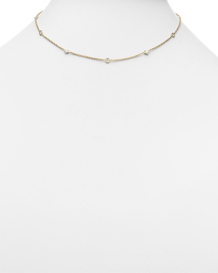 Shop Roberto Coin 18k Yellow Gold Diamonds By The Inch Necklace, 18 In White/gold
