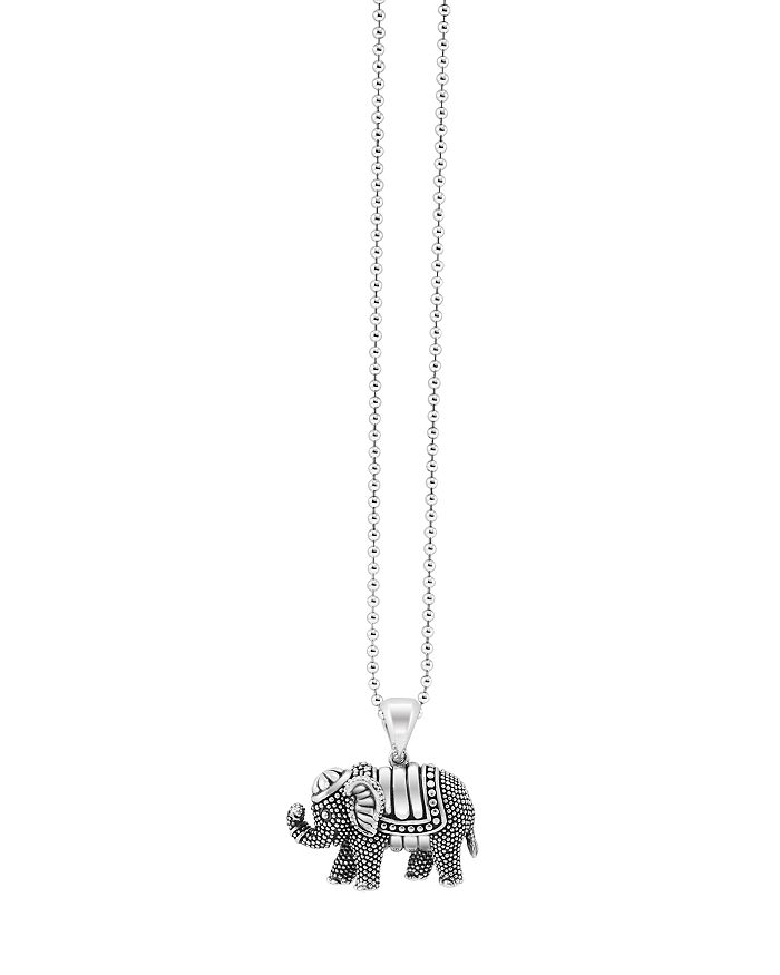 Shop Lagos Rare Wonders Elephant Pendant Necklace, 34 In Silver