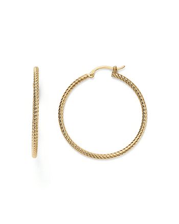 Bloomingdale's - 14K Yellow Gold Twisted Hoop Earrings - 100% Exclusive