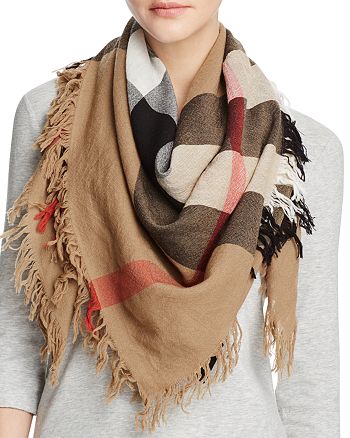 Burberry Color Check Wool Scarf (% off) - Comparable value $395 |  Bloomingdale's