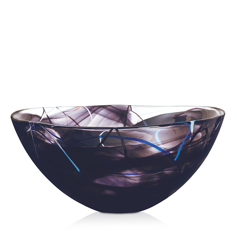 Kosta Boda Contrast Black Bowl, Large In Black