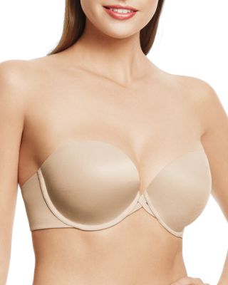 strapless padded push up bra