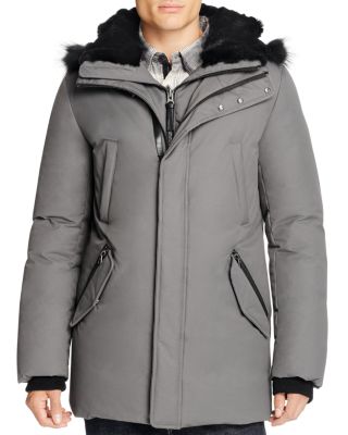 mackage edward fur trim hooded down jacket