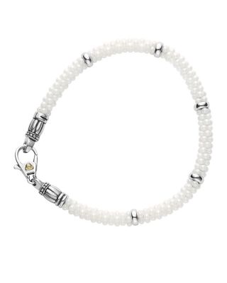 Sterling Silver White Caviar Bracelets