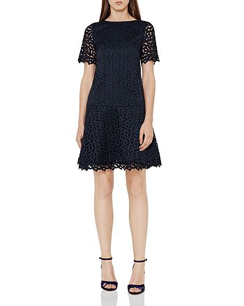 REISS Mae Embroidered Lace Dress | Bloomingdale's