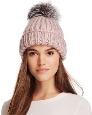 Eugenia Kim Rain Beanie with Arctic Fox Fur Pom-Pom  display picture 2
