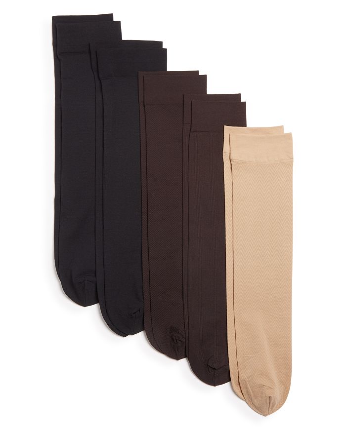 Calvin Klein Microfiber Trouser Socks, Set Of 5 In Assorted