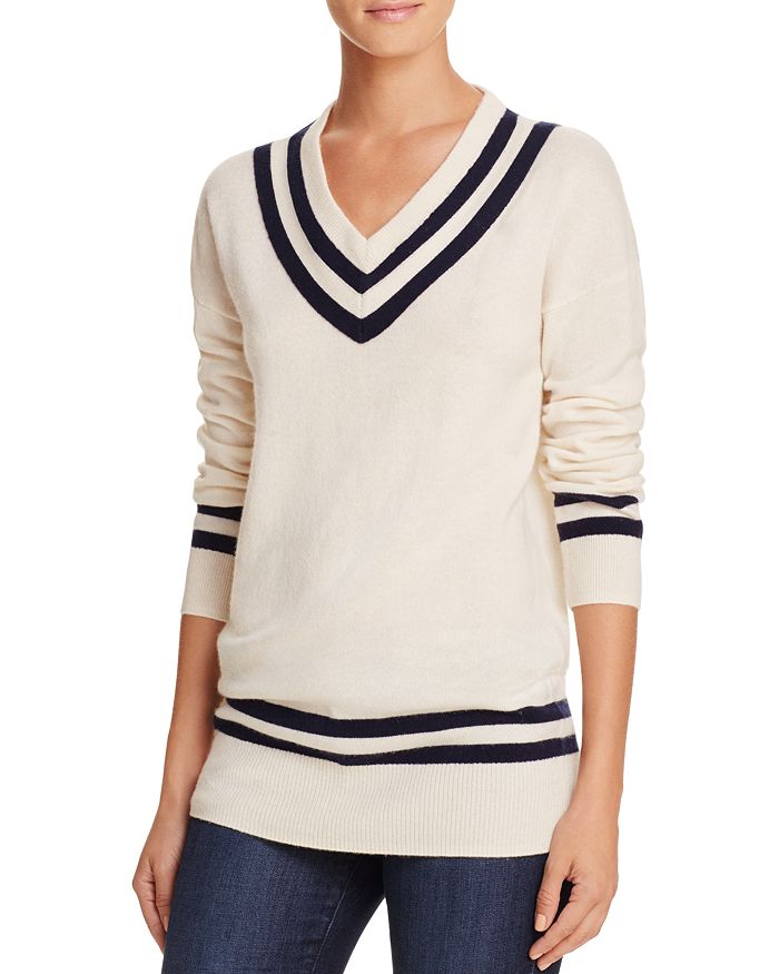 FRAME Varsity V Neck Sweater Bloomingdale s