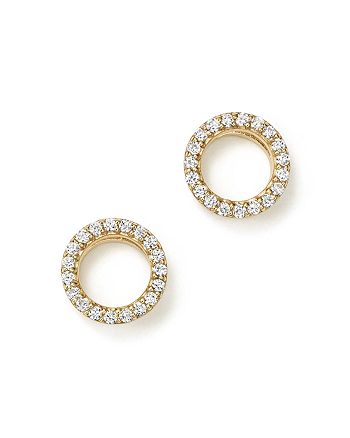 Bloomingdale's - Diamond Circle Stud Earrings in 14K Yellow Gold, .20 ct. t.w. &nbsp;- 100% Exclusive