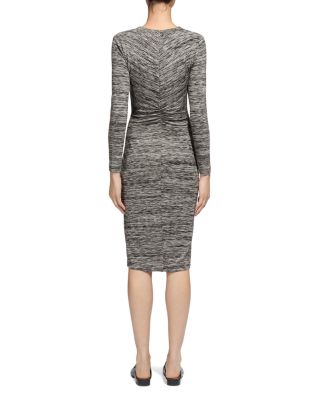 marled grey dress Draped Collar Dress main image 1