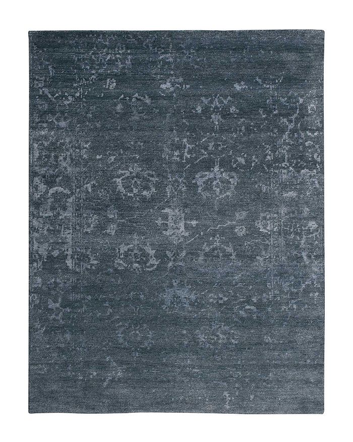 Nourison Silk Shadows Sha15 Rug - Abstract, 7'9 X 9'9 In Blue Stone