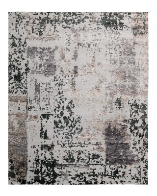 Nourison Home - Silk Shadows Rug Collection - Abstract Silver Gray