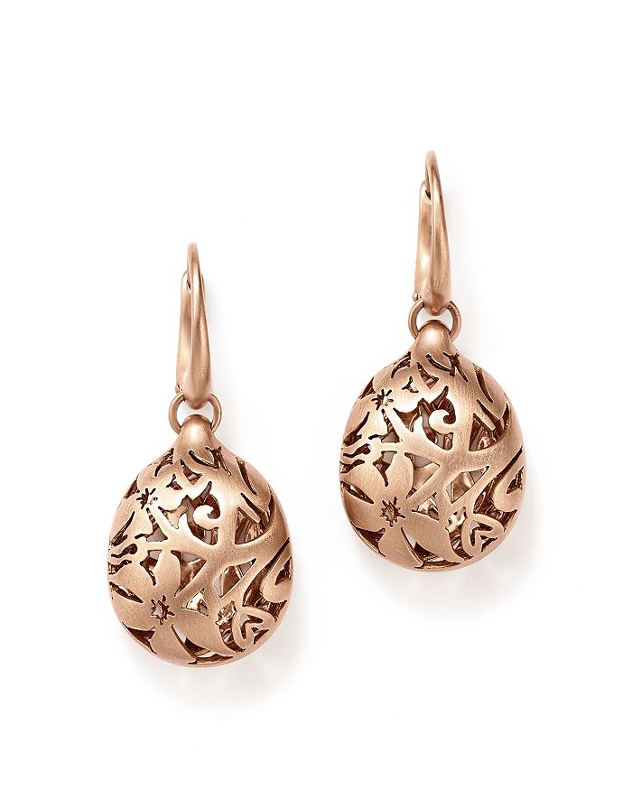 Pomellato Arabesque Earrings In 18k Matte Rose Gold