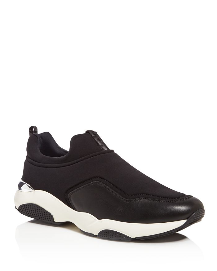 Salvatore Ferragamo Men s Neoprene Calfskin Slip On Sneakers