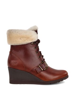 UGG® Janney Leather and Sheepskin Lace 