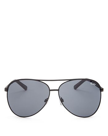 Quay - Women's Vivienne Brow Bar Aviator Sunglasses, 65mm