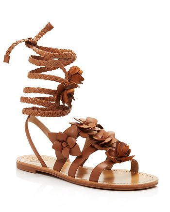 Tory Burch Blossom Lace Up Gladiator Sandals | Bloomingdale's