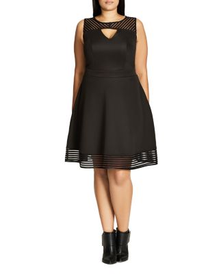 City Chic Plus City Chic Elegant Stripe Dress | Bloomingdale's