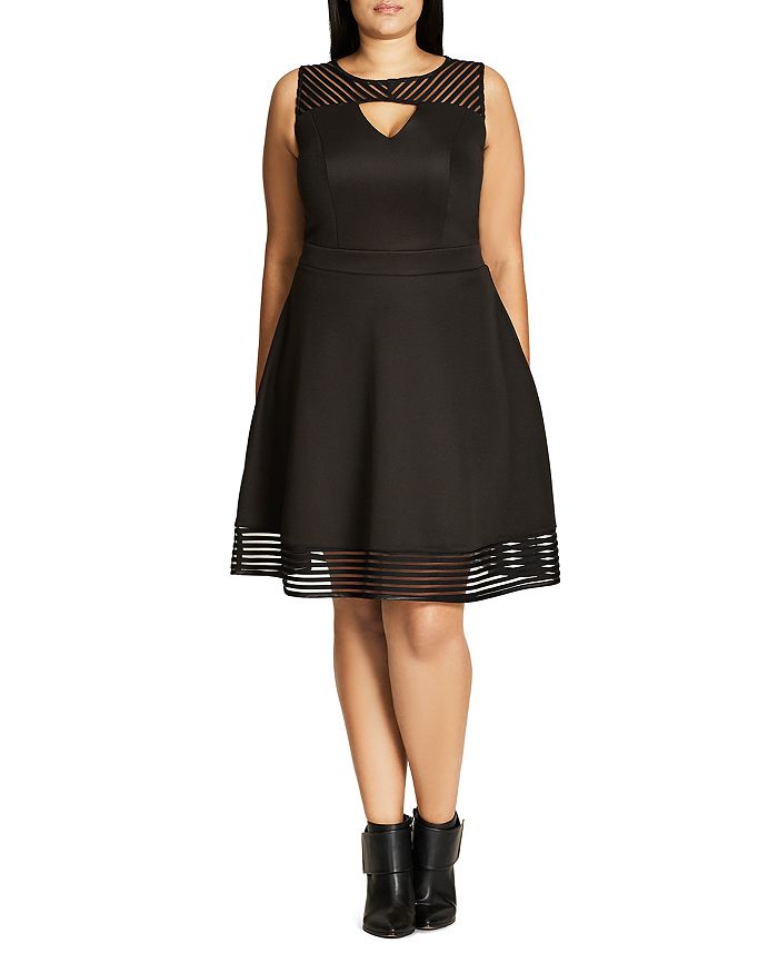 City Chic Plus City Chic Elegant Stripe Dress Bloomingdale s
