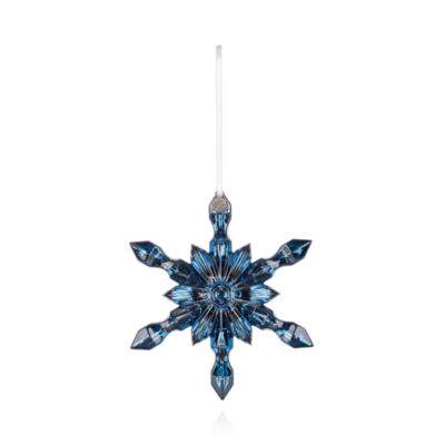 Baccarat outlet Crystal Blue Snowflake Christmas Ornament