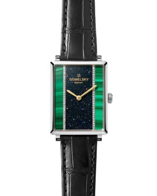 NEW! Shirley Fromer Steel Green Gomelsky Gomelsky Shirley Fromer Steel Black Dial Diamond Quartz  main image 4