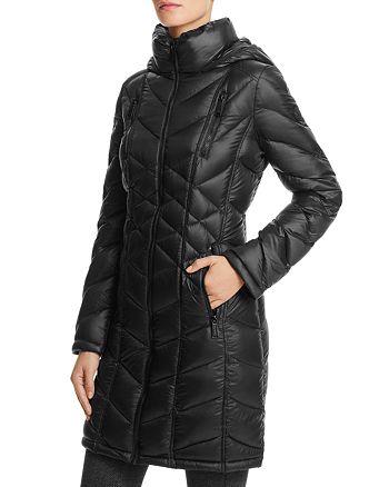 Calvin Klein Long Packable Down Coat - Compare at $225 | Bloomingdale's