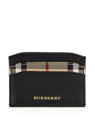 Burberry Izzy Check Leather Card Case 