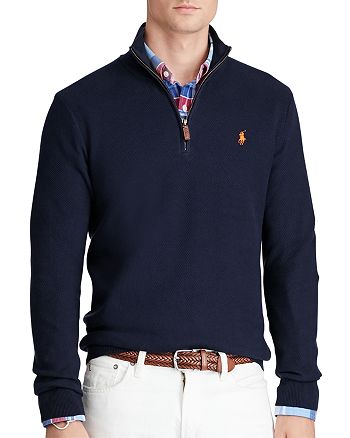 Polo Ralph Lauren Pima Cotton Half-Zip Sweater | Bloomingdale's