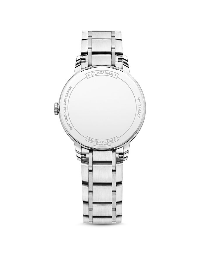 Shop Baume & Mercier Classima 10335 Watch, 31mm In White/silver