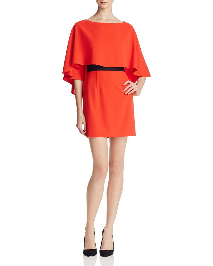 Alice and Olivia Alice + Olivia Cairo Tiered-Overlay Dress | Bloomingdale's