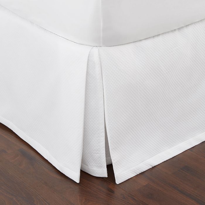 Matouk Diamond Pique Bedskirt, Full In White