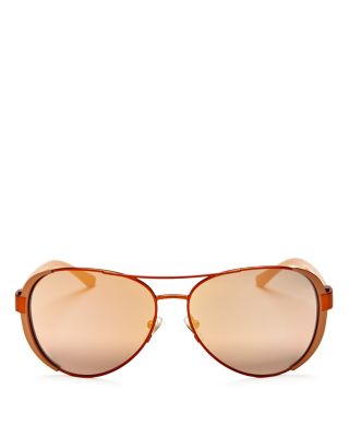 tory burch mirrored aviator sunglasses