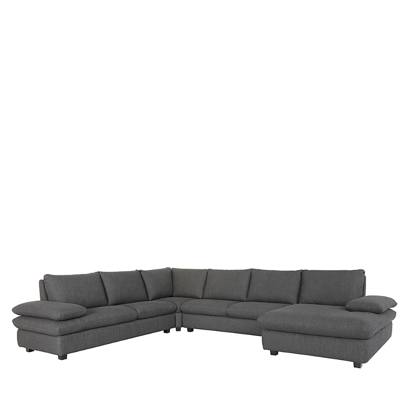 Chateau D'ax Mason 4-piece Sectional In Charcoal