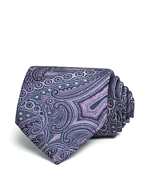 The Men's Store At Bloomingdale's Monochrome Paisley Wide Tie - 100% Exclusive In Purple