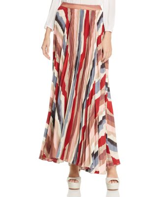 alice and olivia shannon pleated maxi skirt